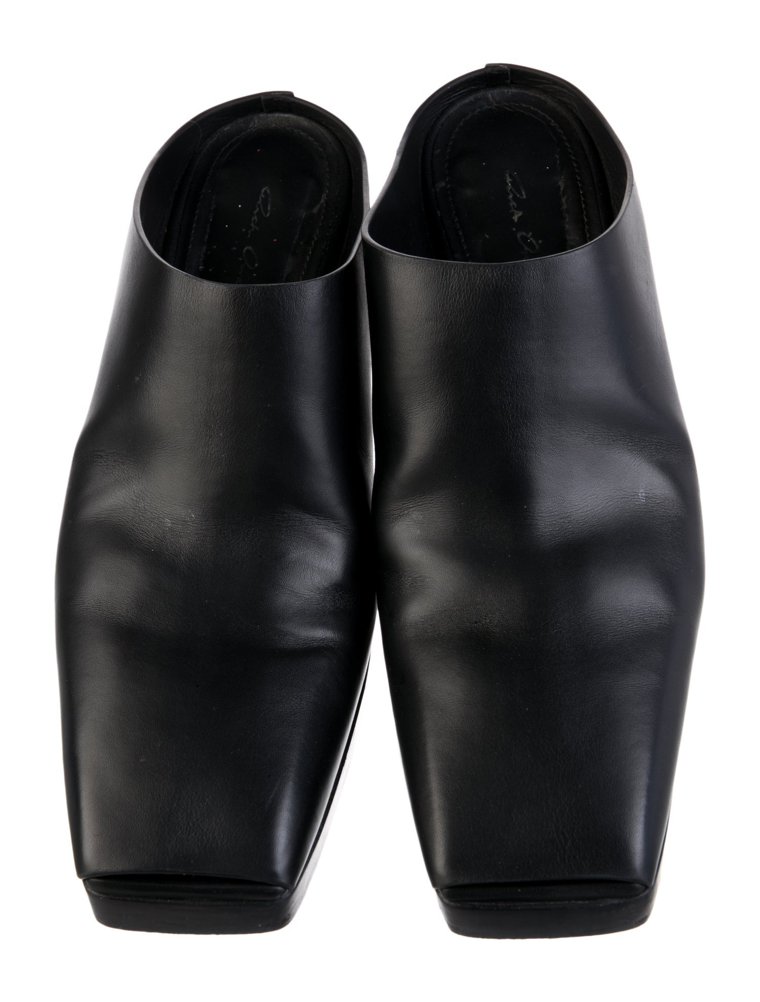 Rick Owens Leather Slippers